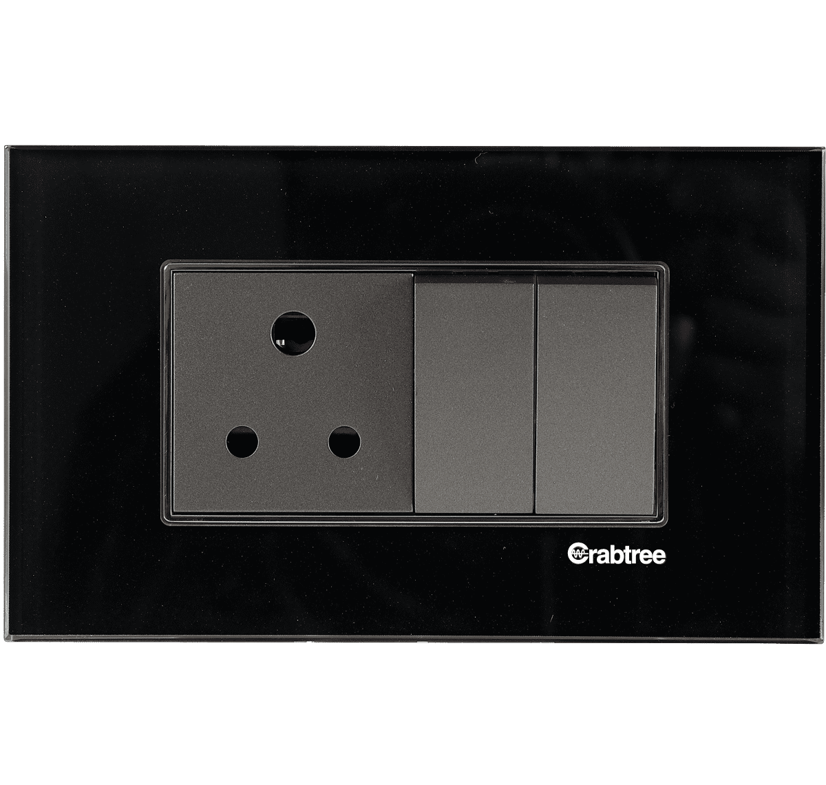 Crabtree - 4 M Raven Black Glass Outer Plate Grande