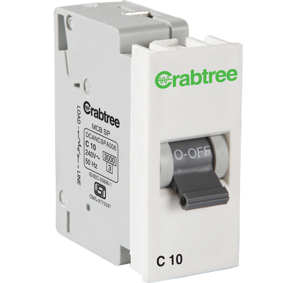 Crabtree - 10 A SP 'C' MINI MCB  