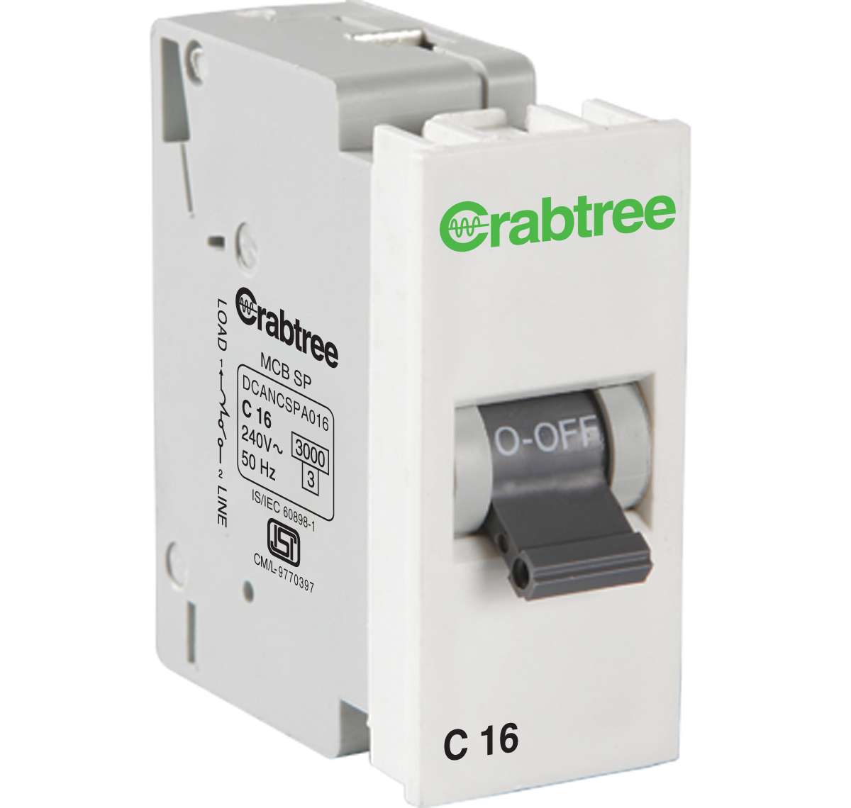 Crabtree - 16 A SP mini MCB c series